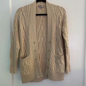 J.crew cable knit cardigan